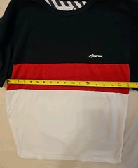 Denim & Flower T-shirt Medium Red White Blue Mens Ricky Singh 4th Of July