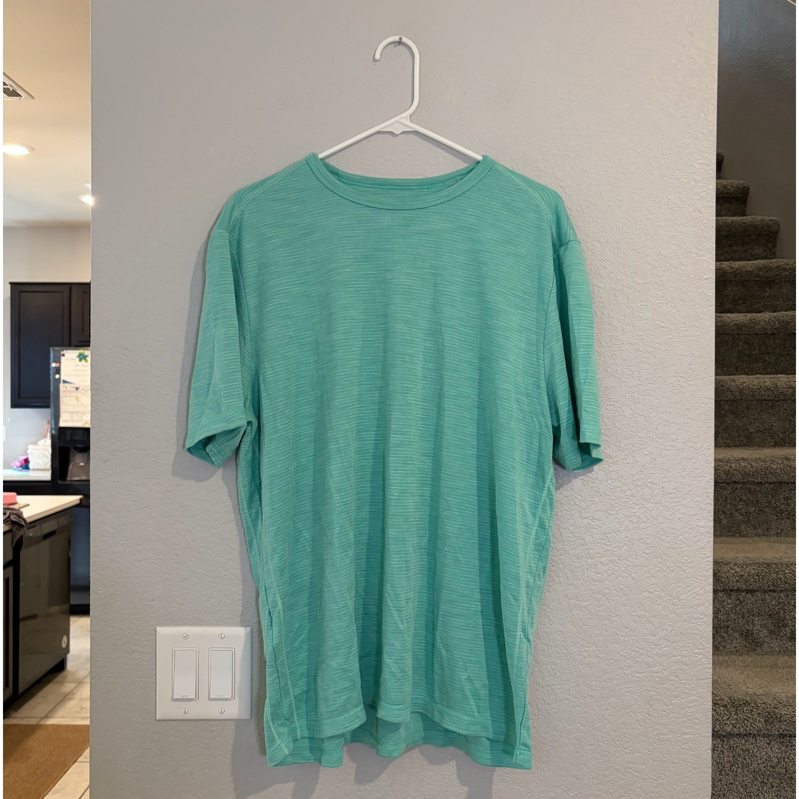 Tommy Bahama Mens IslandZone Teal Green Heather Performance T-Shirt LARGE gallery