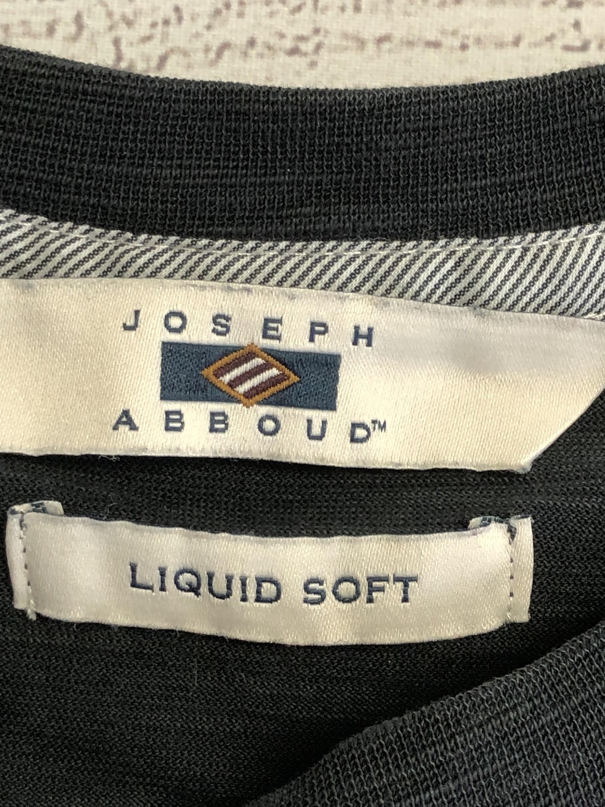 Joseph Abboud Shirt Mens LT Black Liquid Soft 100% Cotton Crewneck Tee Casual gallery