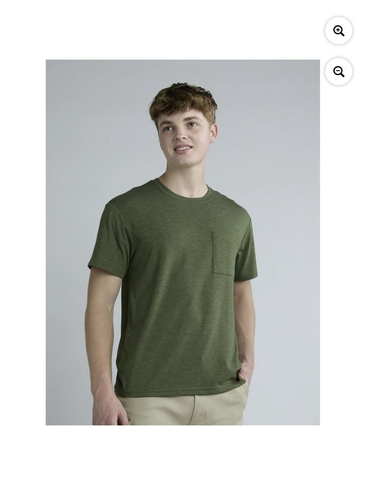 Athletic Works Men’s Green Tri Blend Crewneck Short Sleeves T- Shirt