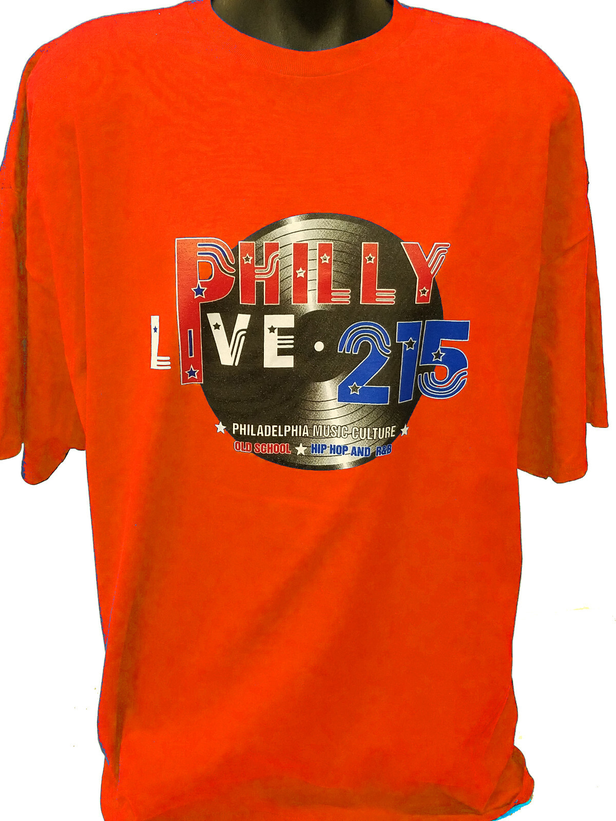 PHILLY LIVE 215 – T-Shirt -V1- Crew Neck- ORANGE
