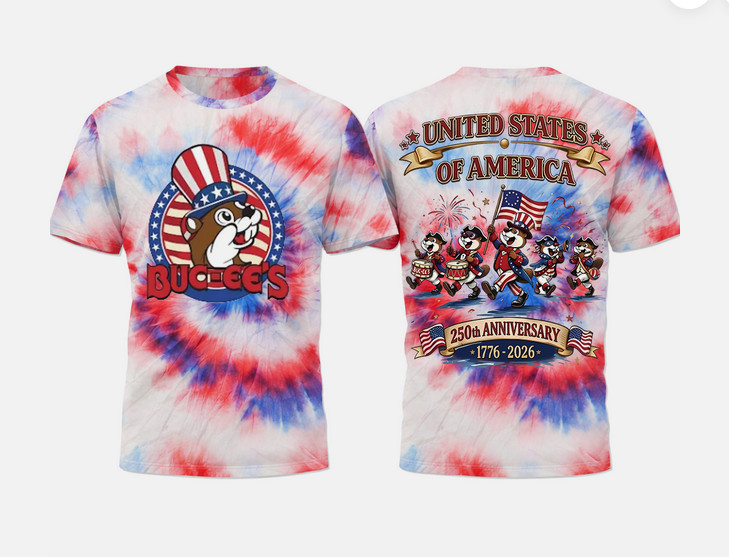 Buc-ees 250th Anniversary America, 250th years of Freedom – All Over Print Shirt
