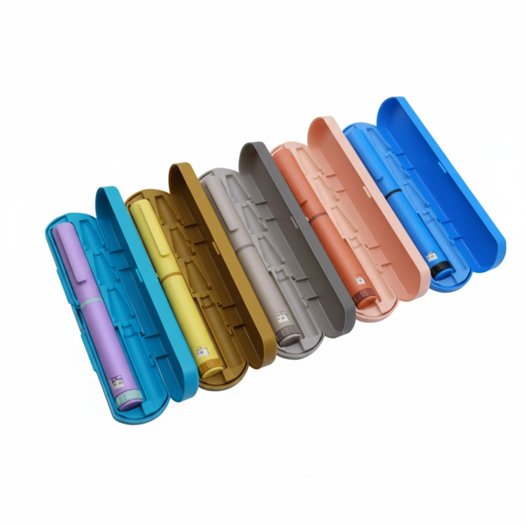 Reusable V1 V2 PEN with Case – Peptide Pen Starter Kit – with 5 Cartridges 3ML