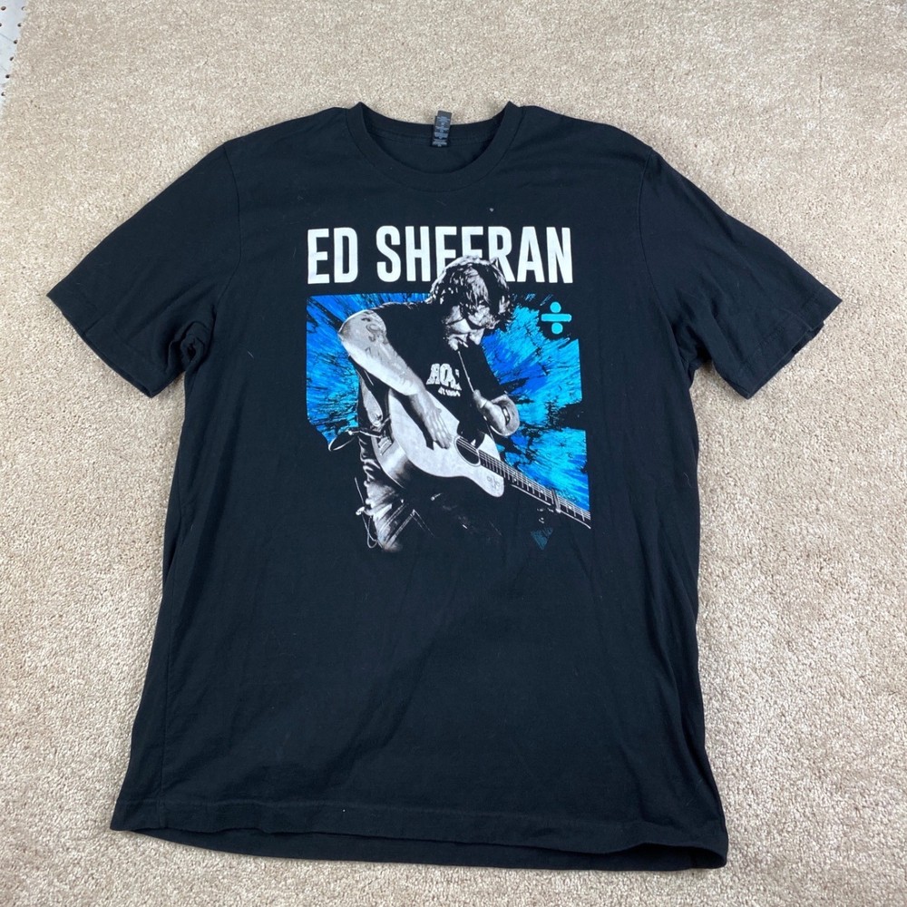Ed Sheeran Divide World Tour 2018 Concert Graphic T-Shirt Black XL Ei-Lo
