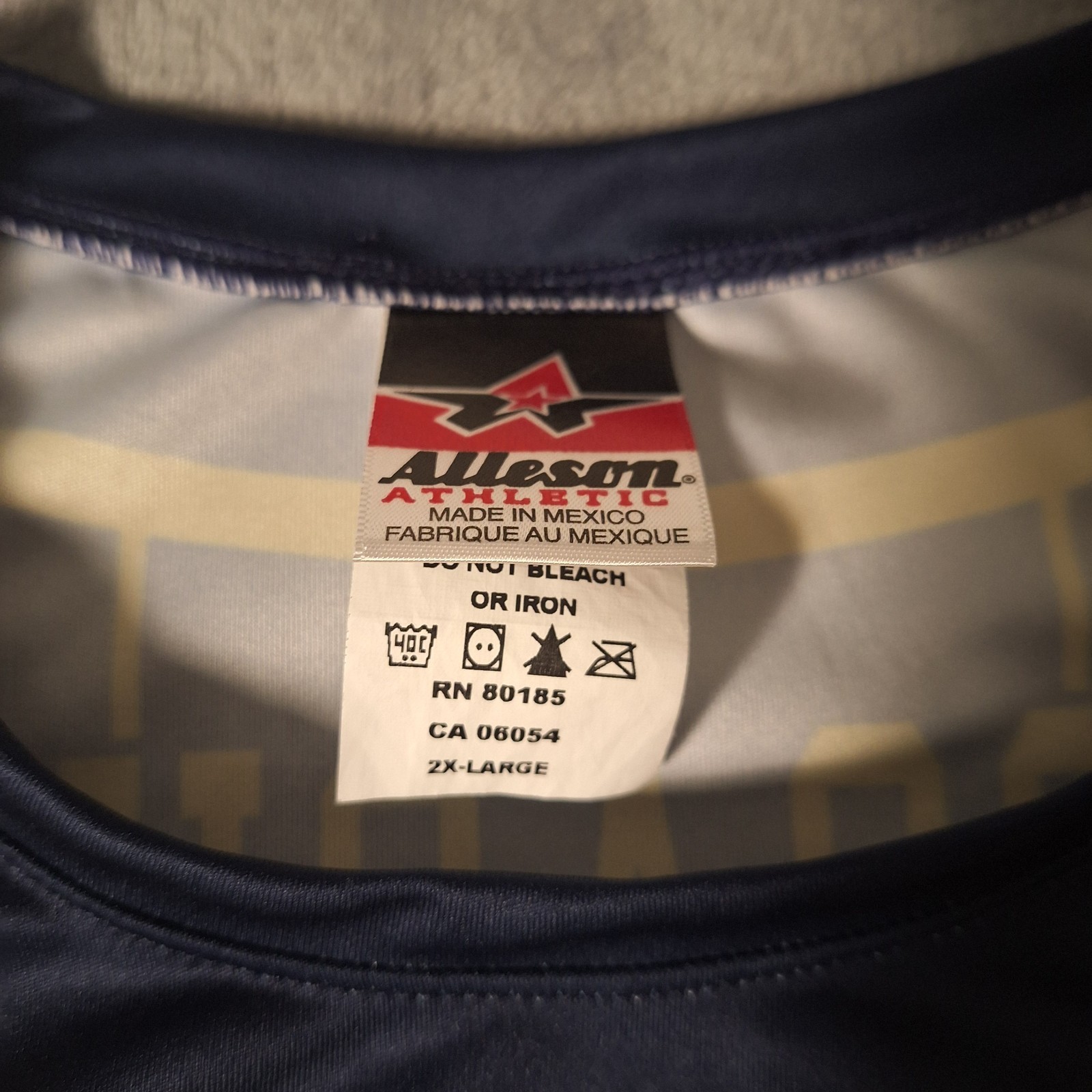Wickliffe Coach Jersey Pinstripe Navy Blue Yellow Gold Baseball Softball 2XL gallery