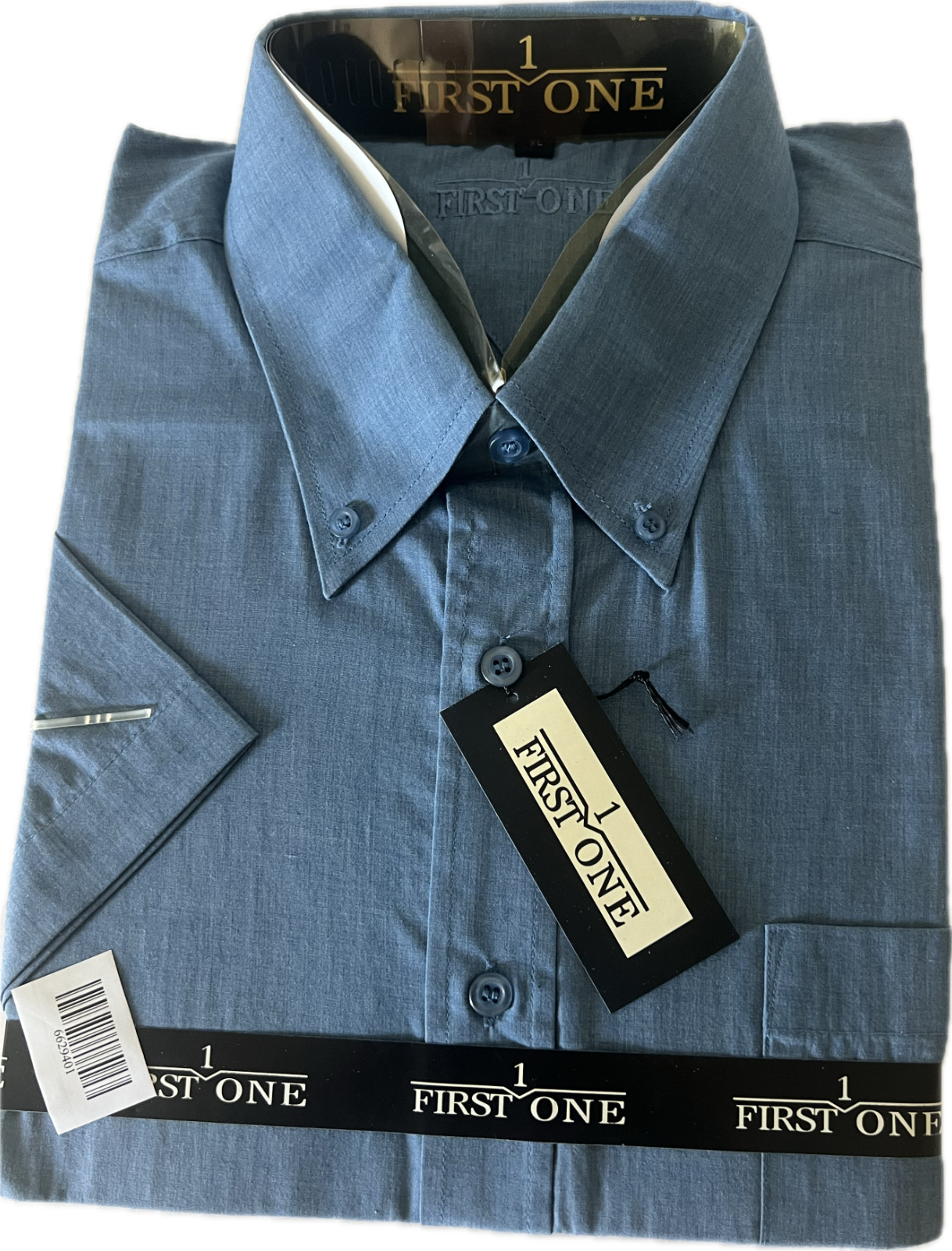 FIRST ONE men shirt blue size XL. gallery