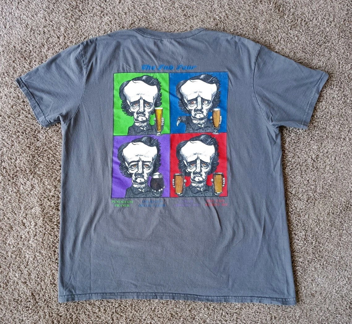 Pop Art T-Shirt Men’s Size Medium Gray Short Sleeve