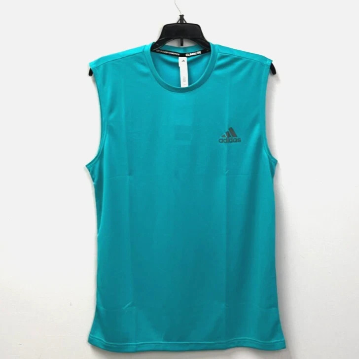 Adidas Essentials Energy Blue Sleeveless Workout Tank Top Men's Many Sizes gallery