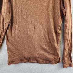 ATM Anthony Thomas Melillo Henley Top Men’s M Pecan Brown Long Sleeve Pullover