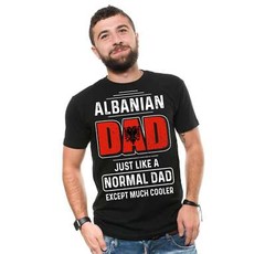 Mens Albanian Dad T-shirt Father’s Day Gift Albanian Patriotic National Shirt