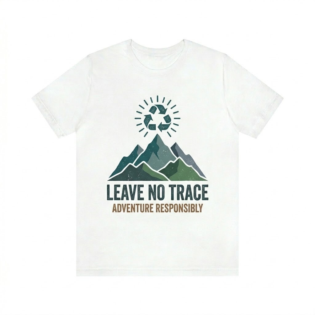Leave No Trace T-Shirt - Adventure Responsibly Mountain Hiking Eco-Friendly Tee gallery