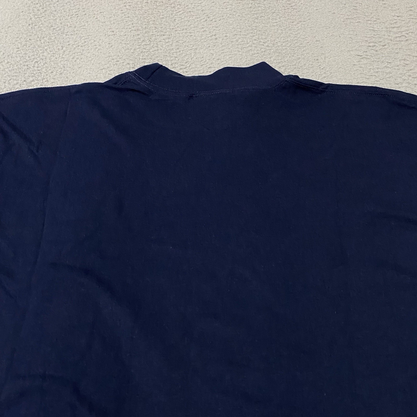 Vintage Russell Athletic Mock Neck Shirt Mens Large Navy Pro Cotton Blank NEW gallery