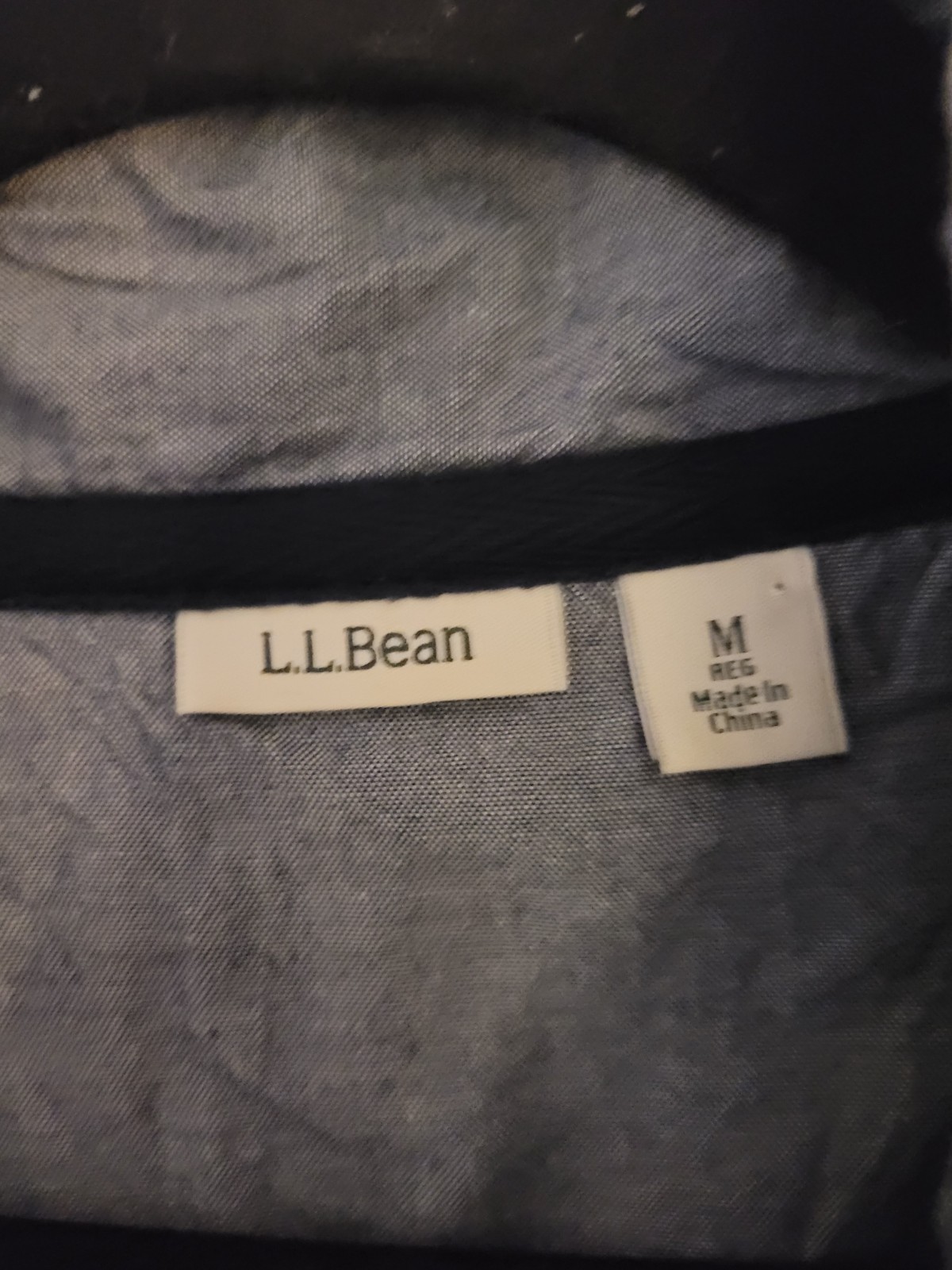 L.L.Bean womens M Regular Henley Long Sleeve Striped T-Shirt Blue Red Gray gallery