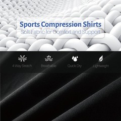 Basketball Compression Shirt for Men Arm Long Sleeve Athletic Shirts Sport Wo…