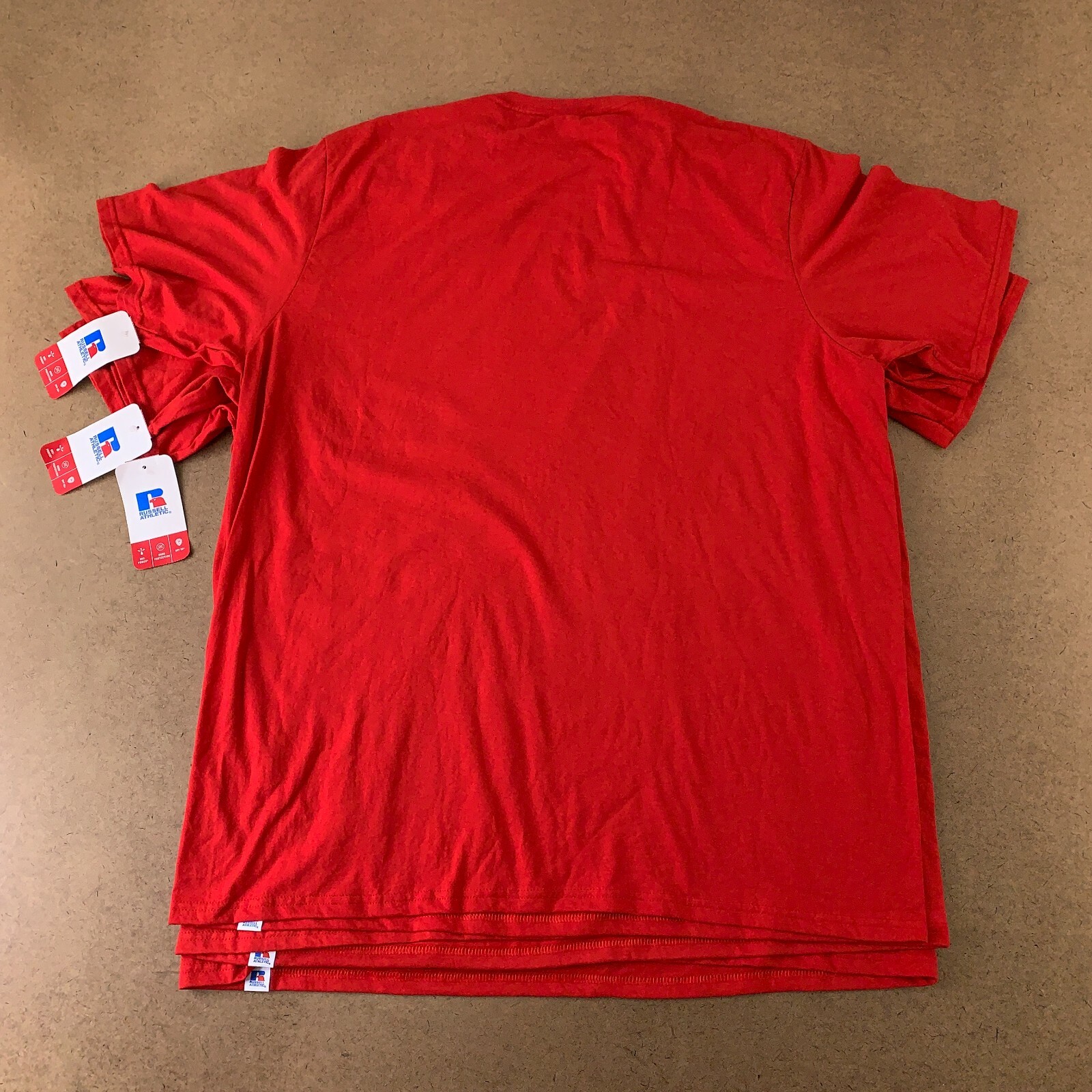 Lot of 3 Russell Athletic Men's Size XL Red Short Sleeve Performance T-Shirt NWT gallery