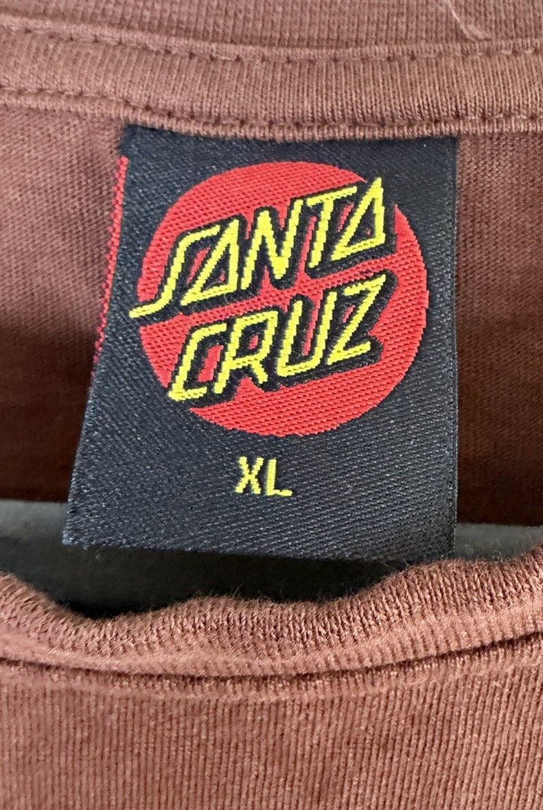 Santa Cruz Dressen Tribal Arch Front T Shirt UK XL Skateboards Coffee Brown Tee gallery