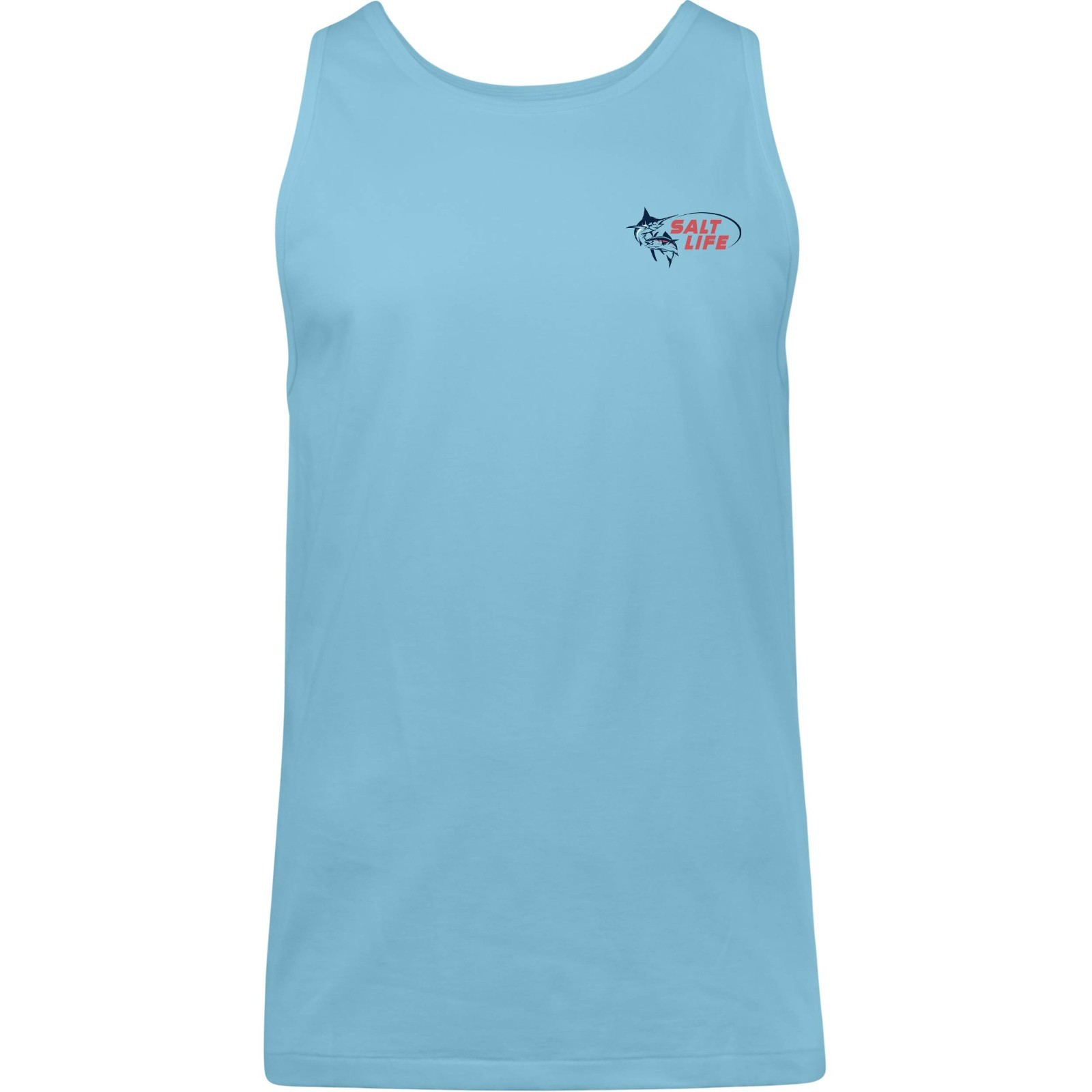 Salt Life Reel Time Cotton Tank Sky Blue L Salty Saltlife Unisex Tank NWT New gallery