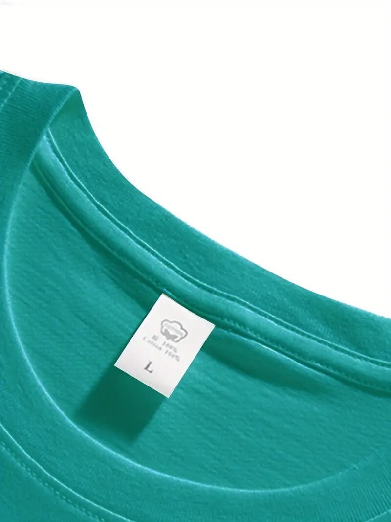 Men's Classic Solid Plain Cotton Round Hem Scallop Essentials Tshirt S-2XL gallery