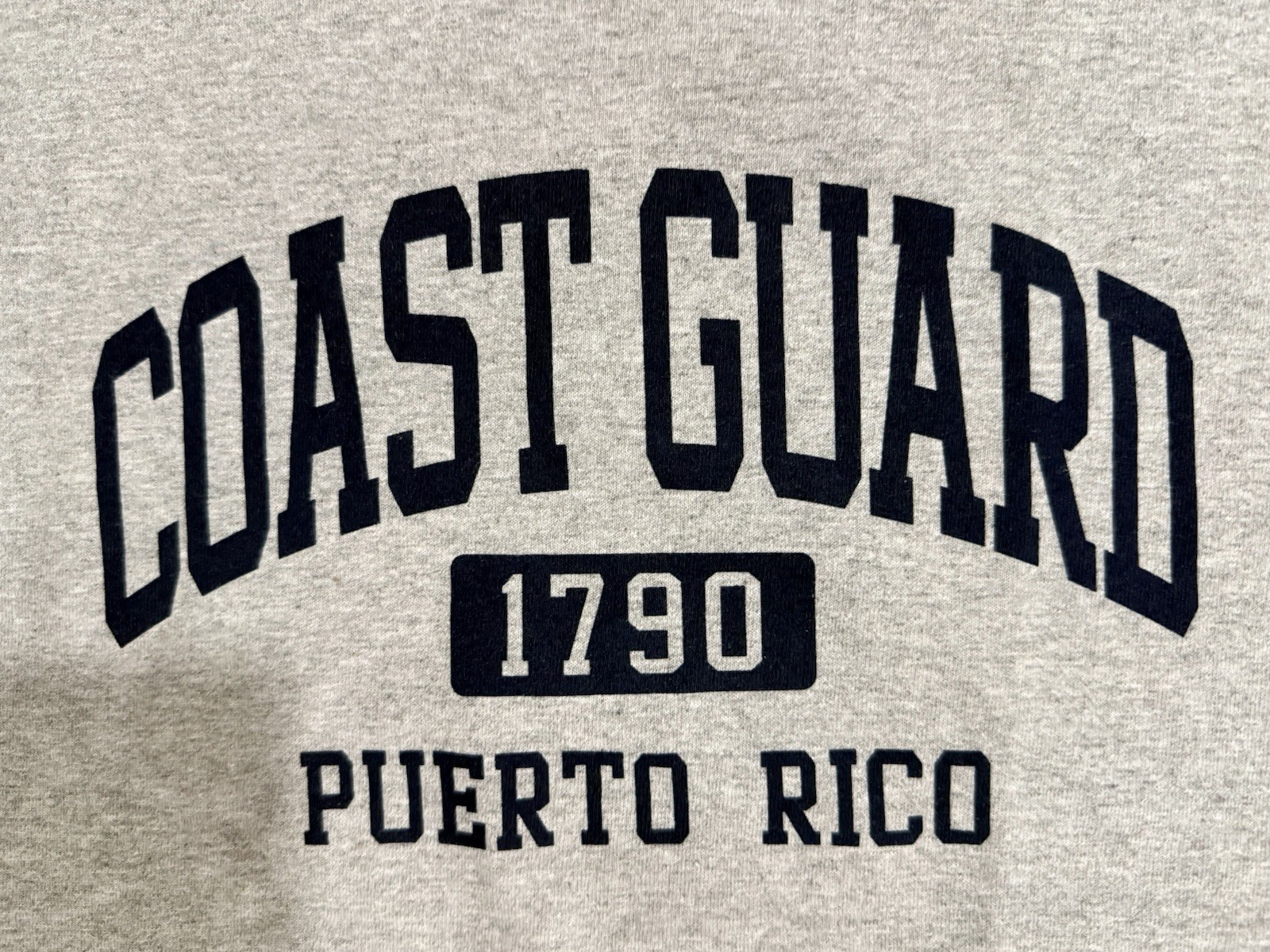 USCG U.S. Coast Guard “Puerto Rico 1790” Ash Gray T-Shirt - Size XL - NWT! gallery