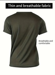 M/5 Pack Men’s Athletic Active Quick Dry Crew Neck T Shirts Running Gym Workout.