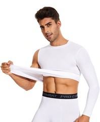 Basketball Compression Shirt for Men Arm Long Sleeve Athletic Shirts Sport Wo…