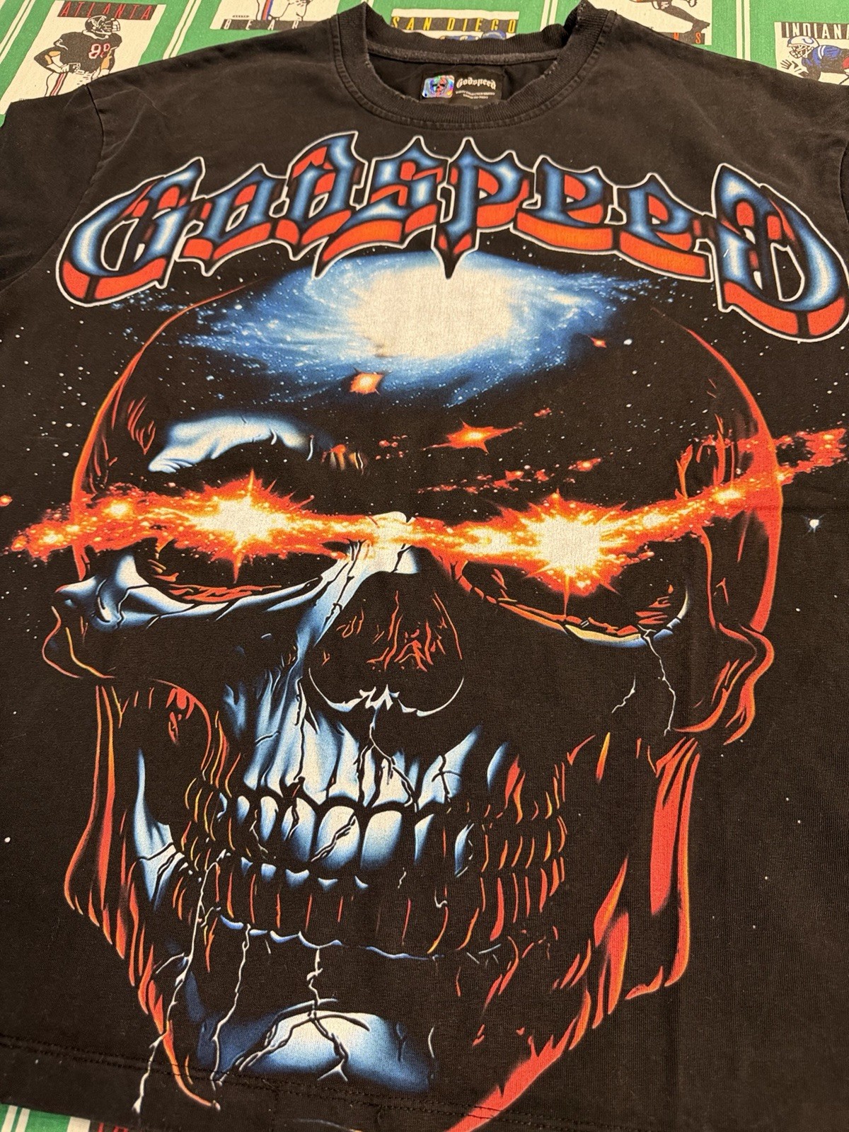 Godspeed Rarity Collection Skull Graphic Print Black Men's L Crew Neck T-Shirt gallery