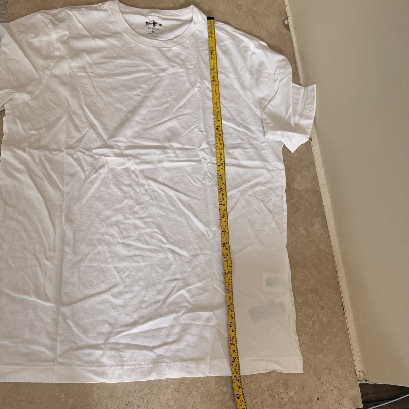 J Crew Tall Broken In Short Sleeve Crew Neck T Shirt Mens Size Medium Tall White gallery