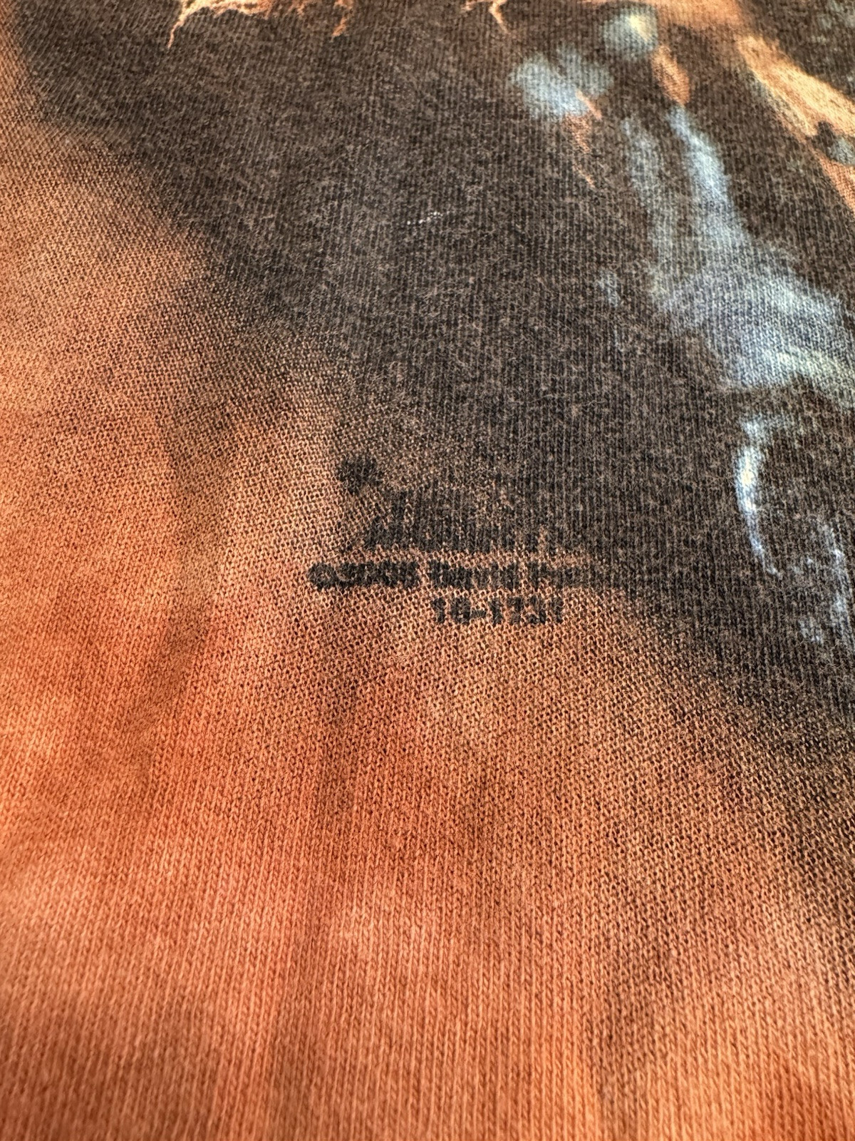 The Mountain Black Panther Burnt Orange Tie Dye T-Shirt Size Large gallery