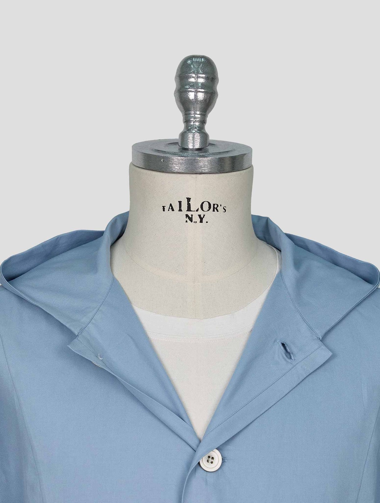 NEW KITON LIGHT BLUE COTTON OVERSHIRT LUCA EU 56 - US 46 - 2XL KME64 gallery