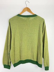 Other Brands: FOREST PARK Knit Sweater (Lightweight), XL, Cotton, Green, Striped