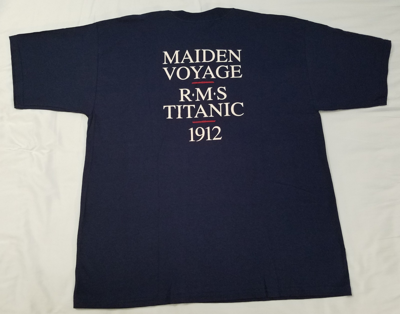 Vtg 1996 White Star Line Titanic First Class Maiden Voyage 1912 shirt XL NEW gallery