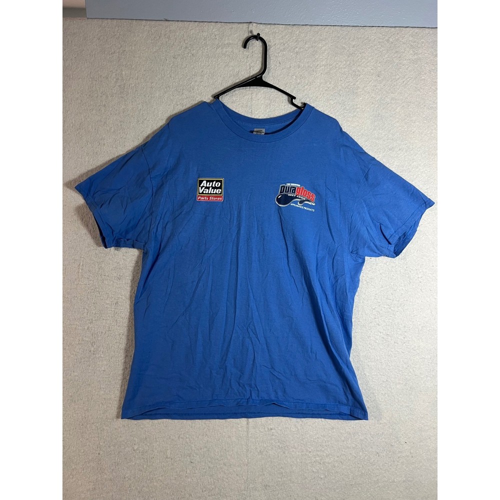 Mens Gildan Blue Auto Value DuraGloss Wet Look T Shirt XL