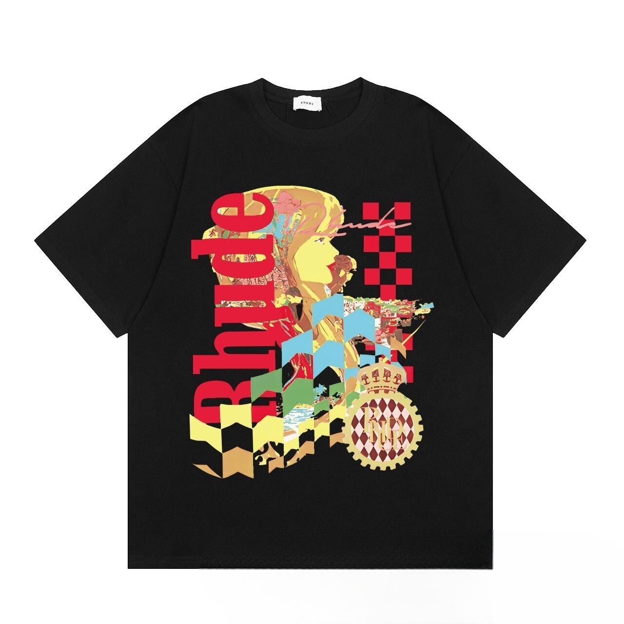 43STYLE RHUDE Men High Quality Leisure Cotton Short Sleeve Polo T-Shirt S-2XL gallery