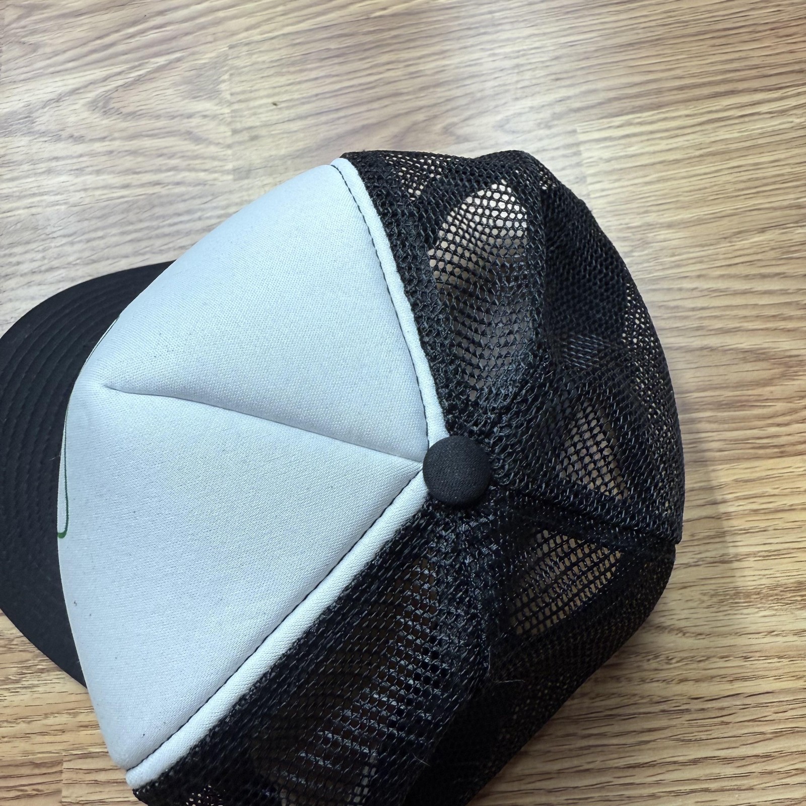 John Deere Hat Cap Snap Back Trucker Mens Black White Farm Equipment Tractor gallery