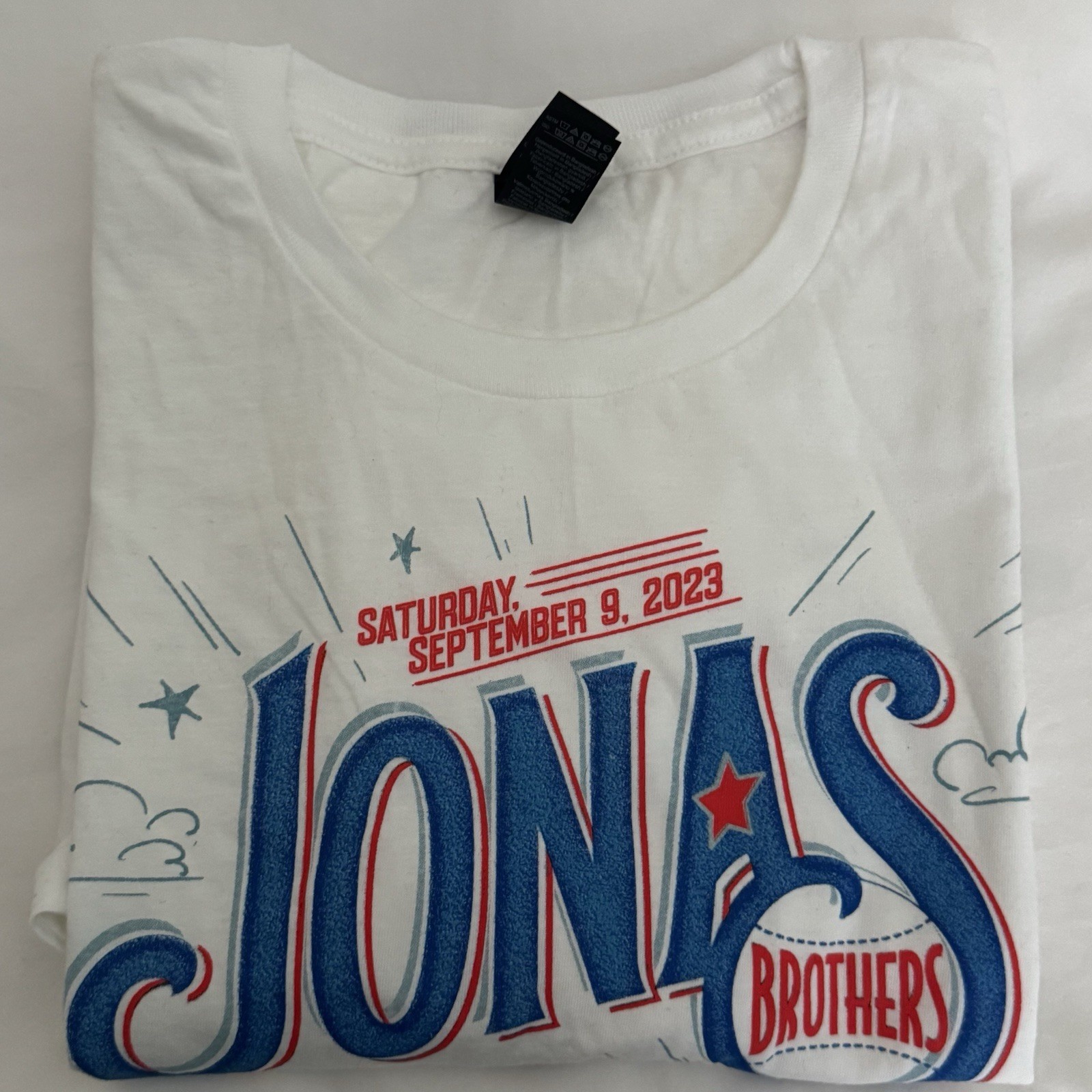 Jonas Brothers 2023 Los Angeles Dodger Stadium Concert T-Shirt White New Size XL gallery