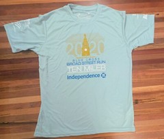 Broad Street Run Race Shirts & Bibs from 1998 + 2012-14 + 2016-20. 9 shirts