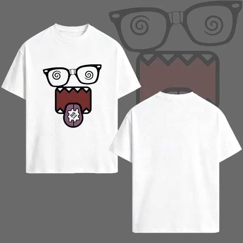 Fashion Kawaii T-Shirt Pattern Y2K Cotton Print Round Neck Loose T-Shirt Summer