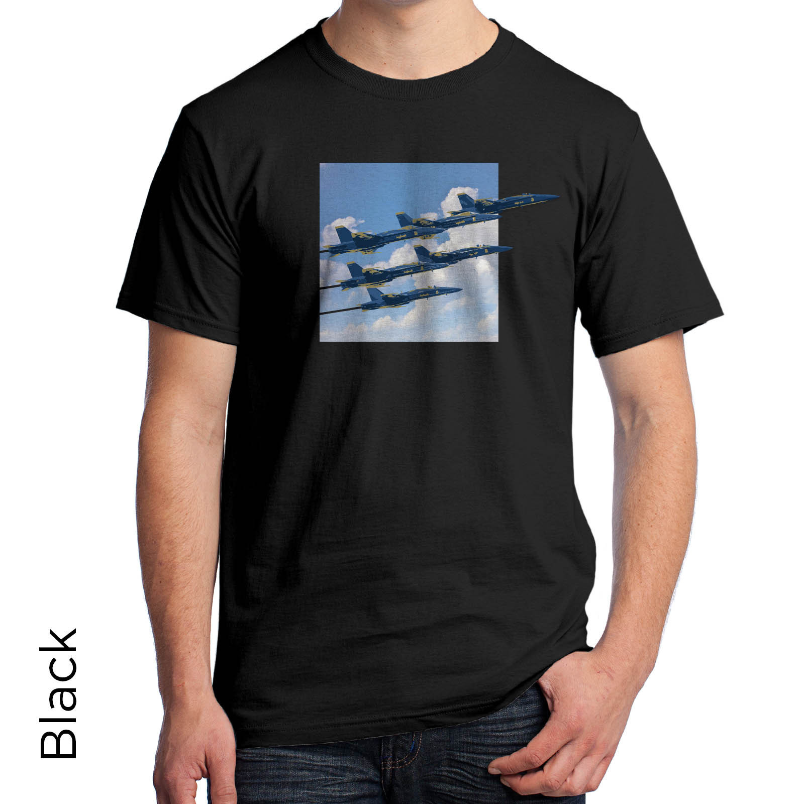 Blue Angels T-Shirt Fighter Jets Flying off the shirt, 3d effect 1121 gallery