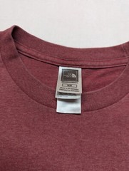 The North Face Shirt Red Maroon Text Logo Established 1968 Medium