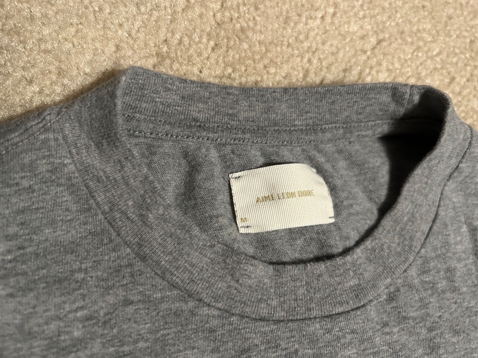 AIME LEON DORE t-shirt Men's heather grey MEDIUM long sleeve ald gallery