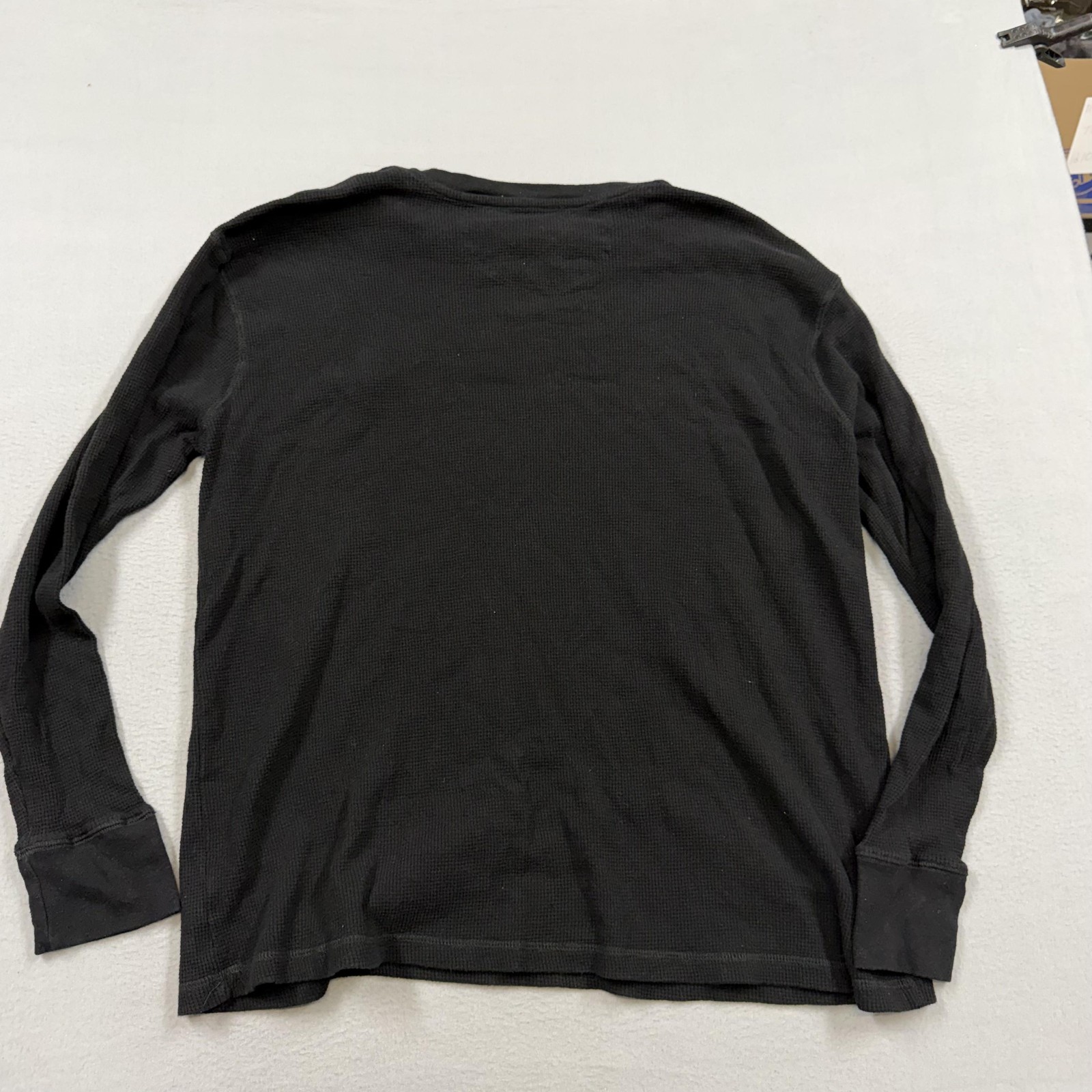 Rocawear Shirt Mens Big 4X Black Long Sleeve Thermal Waffle Knit Logo Tall gallery