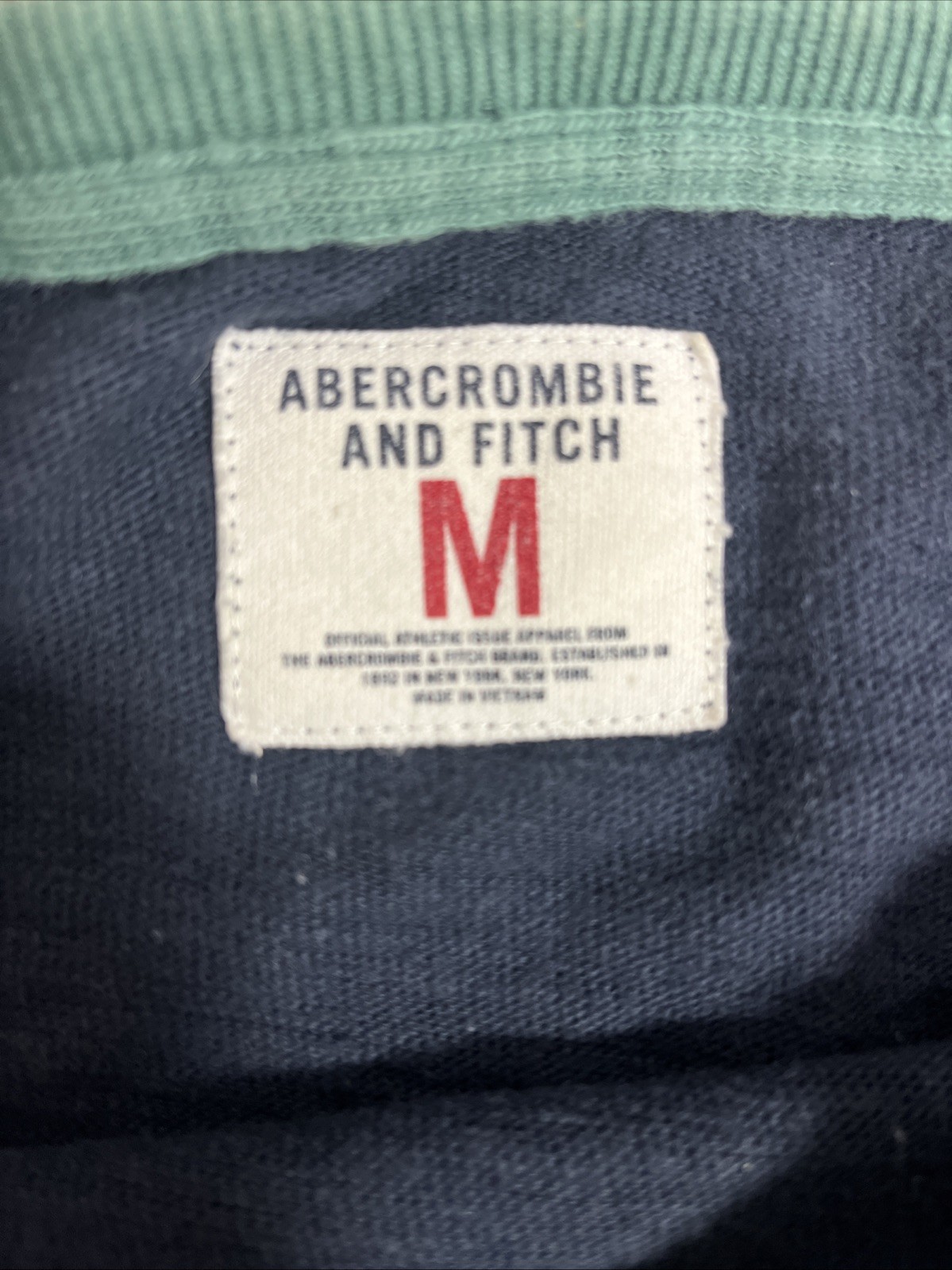 ABERCROMBIE & FITCH VINTAGE Y2K THERMAL HENLEY CREW JERSEY COTTON MENS Med SHIRT gallery