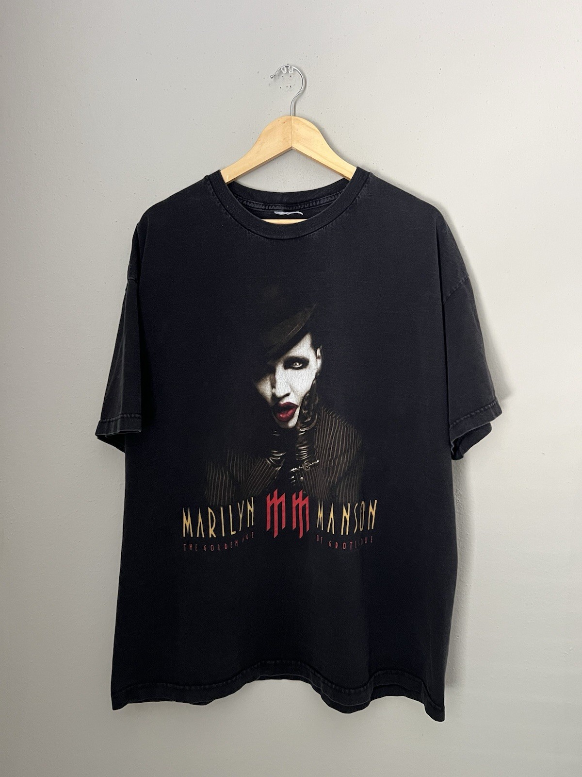 Vintage 2003 Marilyn Manson The Golden Age Of Grotesque T Shirt Size 2XL