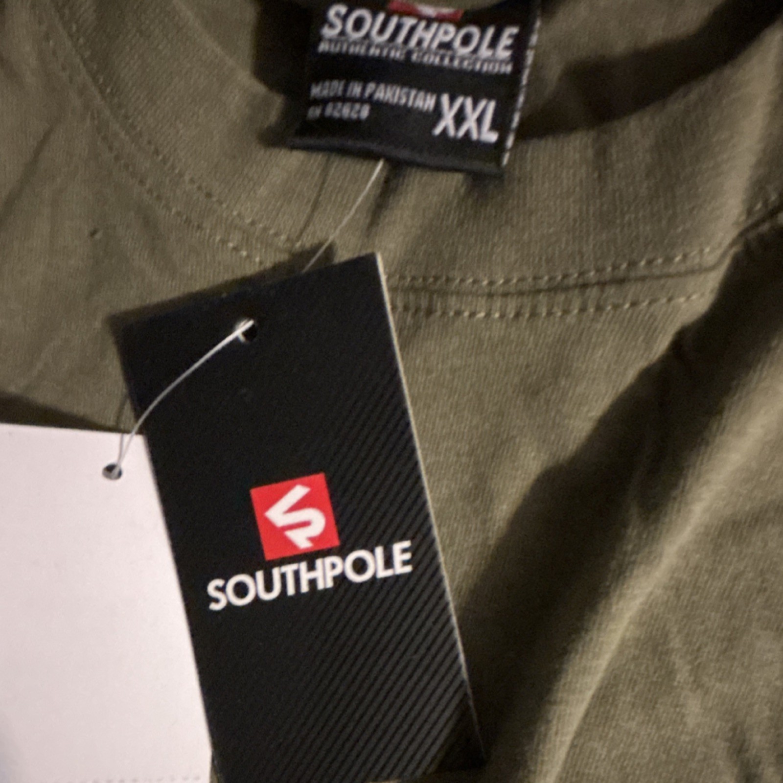 Southpole 16321-1440 Olive XXL Crew Neck Short Sleeve Zipper Accent T-Shirt gallery