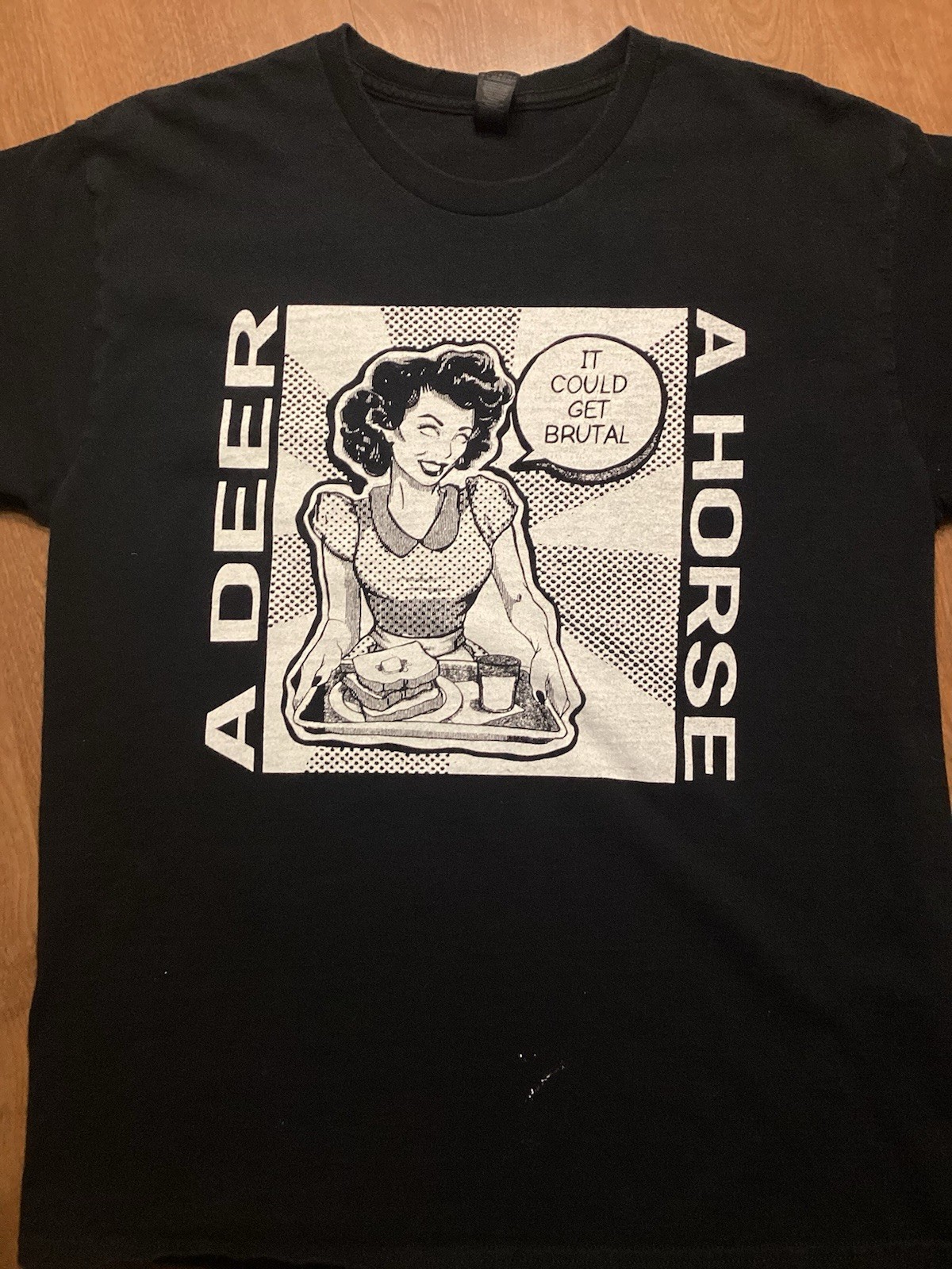 A Deer A Horse Shirt Size L Black It Could Get Brutal Brooklyn Sludge Noise Rock gallery