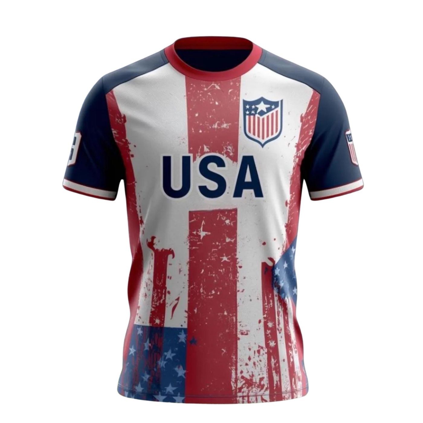 USA Soccer Jersey American Flag Patriotic World Cup Unisex Fan Shirt Tee gallery