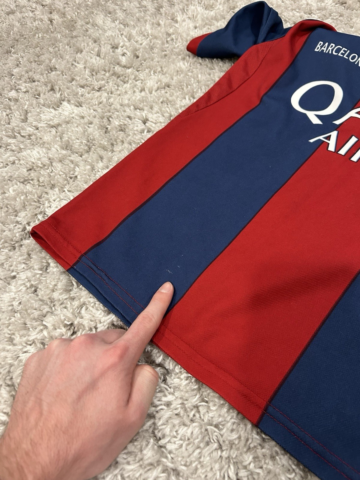 FC Barcelona Qatar Airways Remini Soccer Jersey gallery