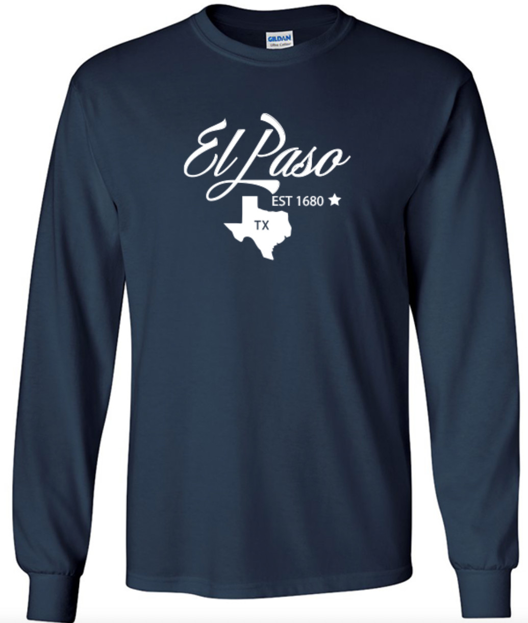 El Paso Texas State T-Shirt Long Sleeve Graphic Tee Unisex apparel Text logo gallery
