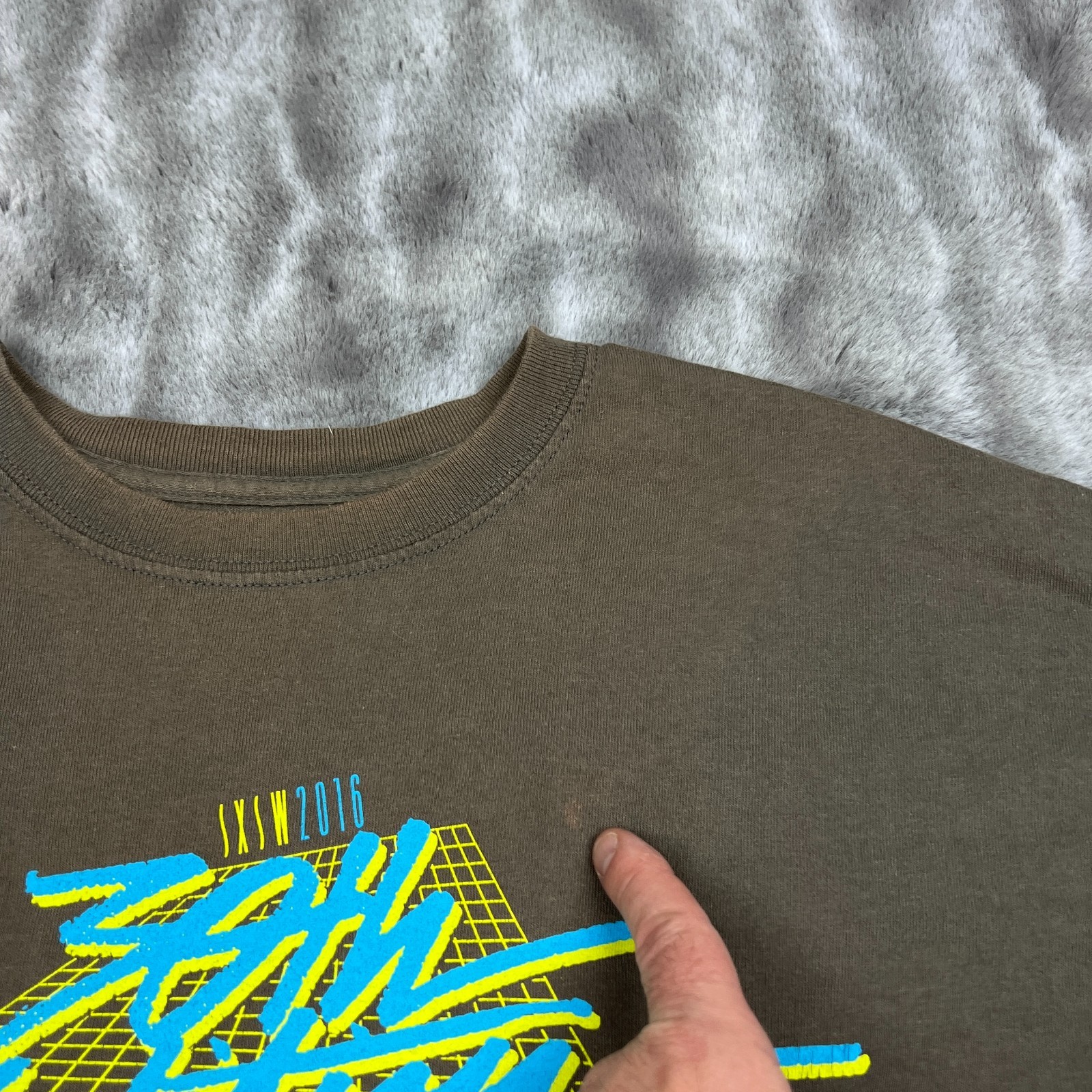 SXSW Shirt Mens Medium Brown 30th Edition 2016 Music Film Festival Austin TX gallery
