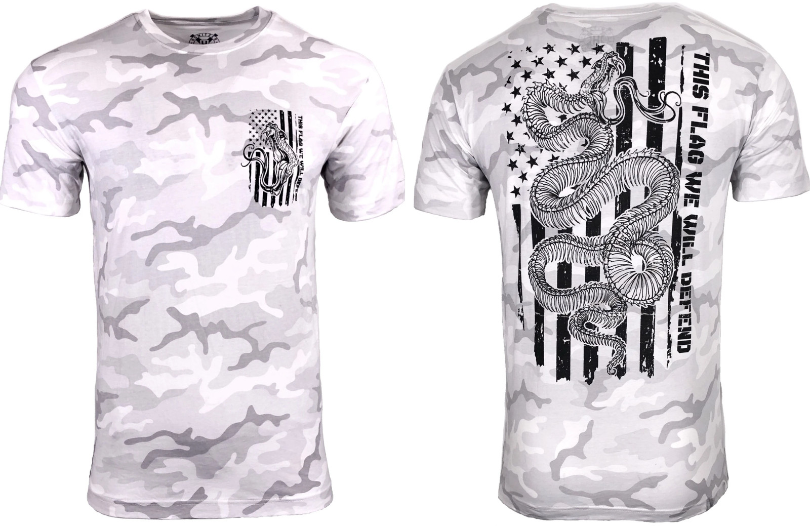 HOWITZER Men's T-Shirt DEFEND FLAG Military Grunt White S M L XL 2XL 3XL 4XL gallery